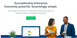 SurveyMonkey Enterprise's homepage